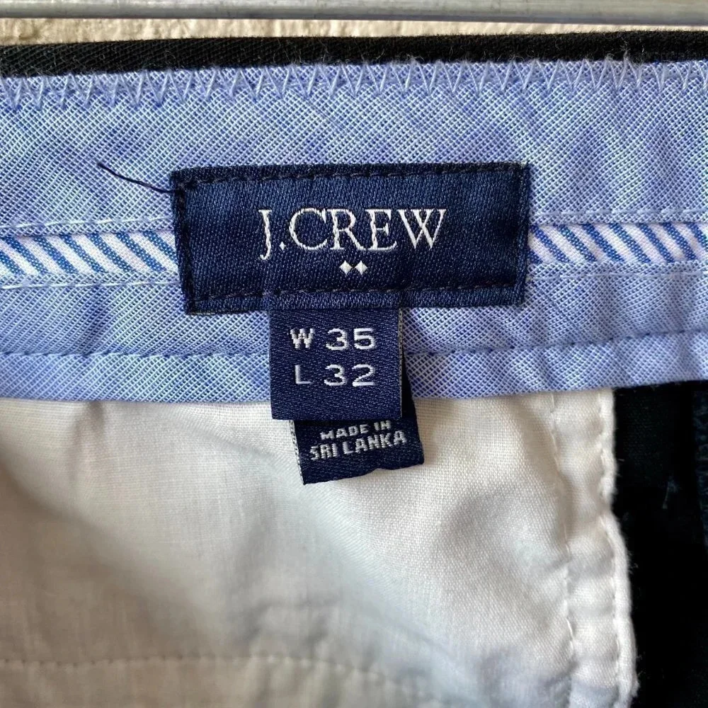 J. Crew Slim Bedford Chino Black Pants Size 35x32